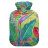 Tropical Strelitzia Reginae Hot Water Bottle with Soft Cover, 1 L, Red/Green view 1