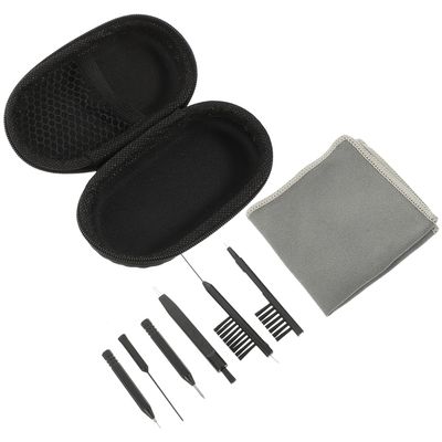 Abaodam Hearing Aid Cleaning Kit with Brush, Wax Remover, Screwdriver and Microfiber Cloth, Lightweight and Portable, Random Color