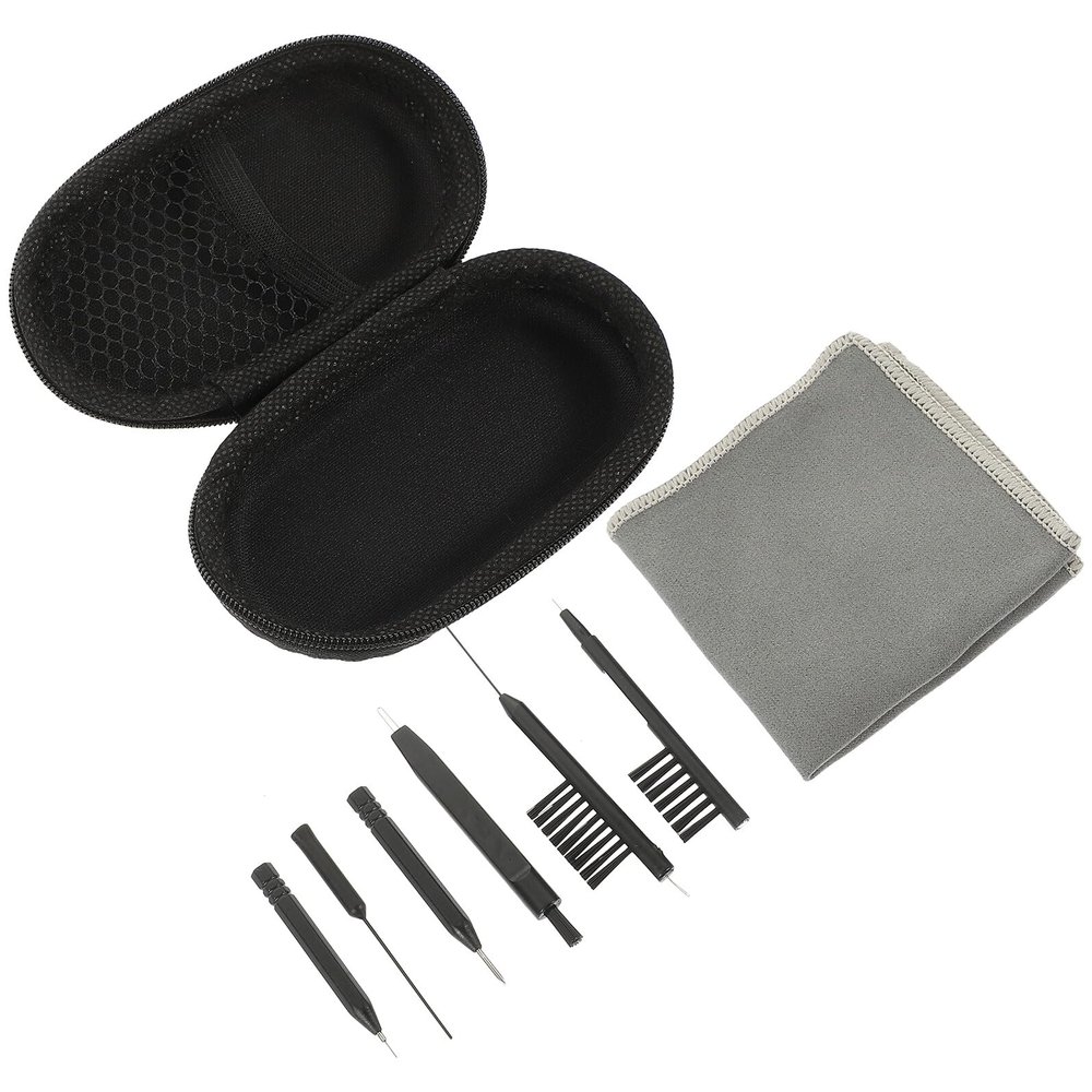Abaodam Hearing Aid Cleaning Kit with Brush, Wax Remover, Screwdriver and Microfiber Cloth, Lightweight and Portable, Random Color