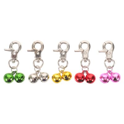 Gatuida 5-Piece Colorful Bell Charms for Dog and Cat Collars, Metal Hanging Charms, Puppy Collar Decorations, Vintage Craft Supplies