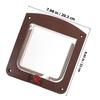 ifundom Adjustable ABS Cat and Dog Door with Two-Way Access and Secure Lock, for Interior Doors, Coffee view 2