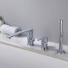 Chrome Shower Mixer Set, 3-Hole Bathtub Faucet with Hand Shower view 1