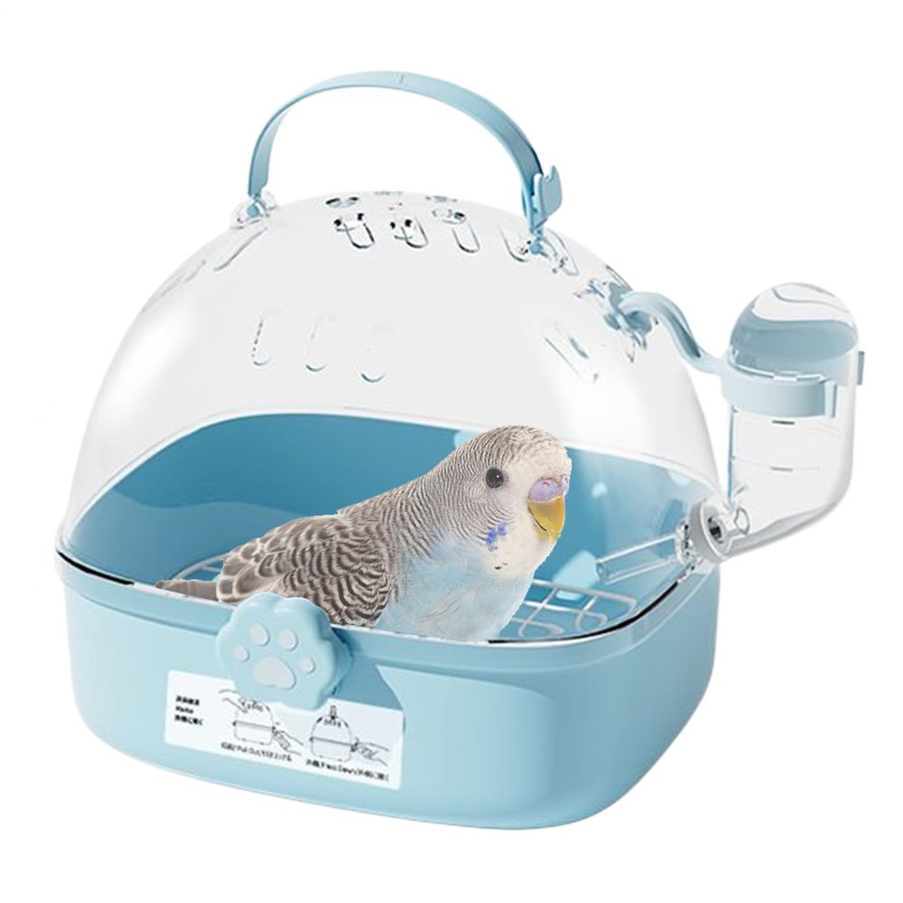 Lightweight Bird Travel Carrier with Handheld Water Bottle
