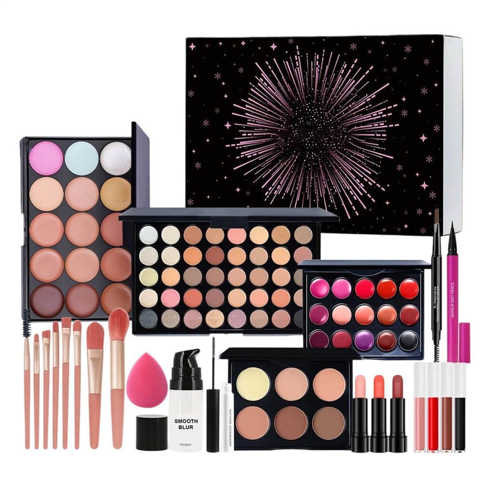 Makeup Set with Palette, Lipstick and Brushes for Women and Girls