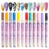 Nail Art Pens Set, 12 Colors for Manicure and Nail Design view 1