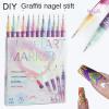 Nail Art Pens Set, 12 Colors for Manicure and Nail Design view 3