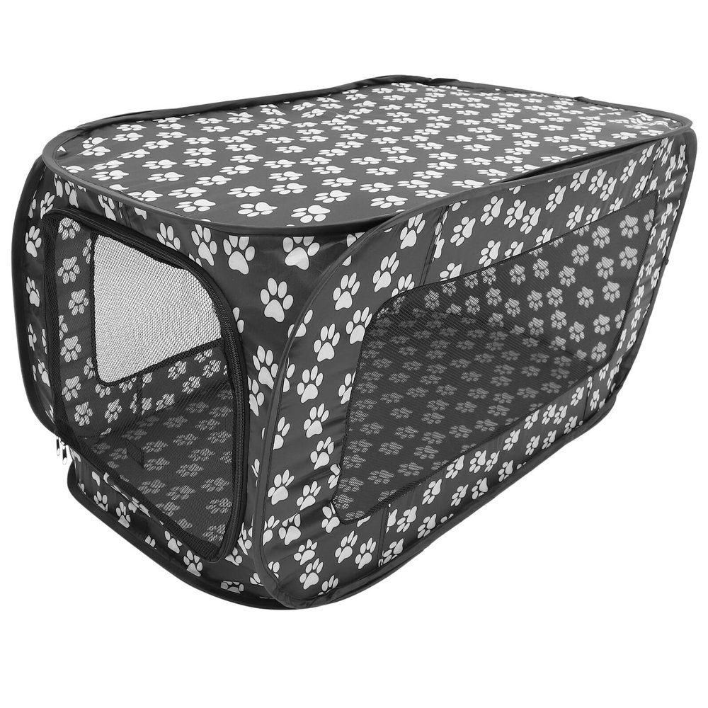 Foldable Pet Tent for Dogs and Cats, Portable, Black Oxford Fabric