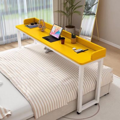 Mobile Overbed Table with Wheels and Laptop Work Surface