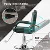 Generic Luxury Adjustable Barber Chair for Salon and Spa, 180 kg Capacity, Comfortable Backrest, Durable Disc Base, Stylish Blue Barber Chair view 4