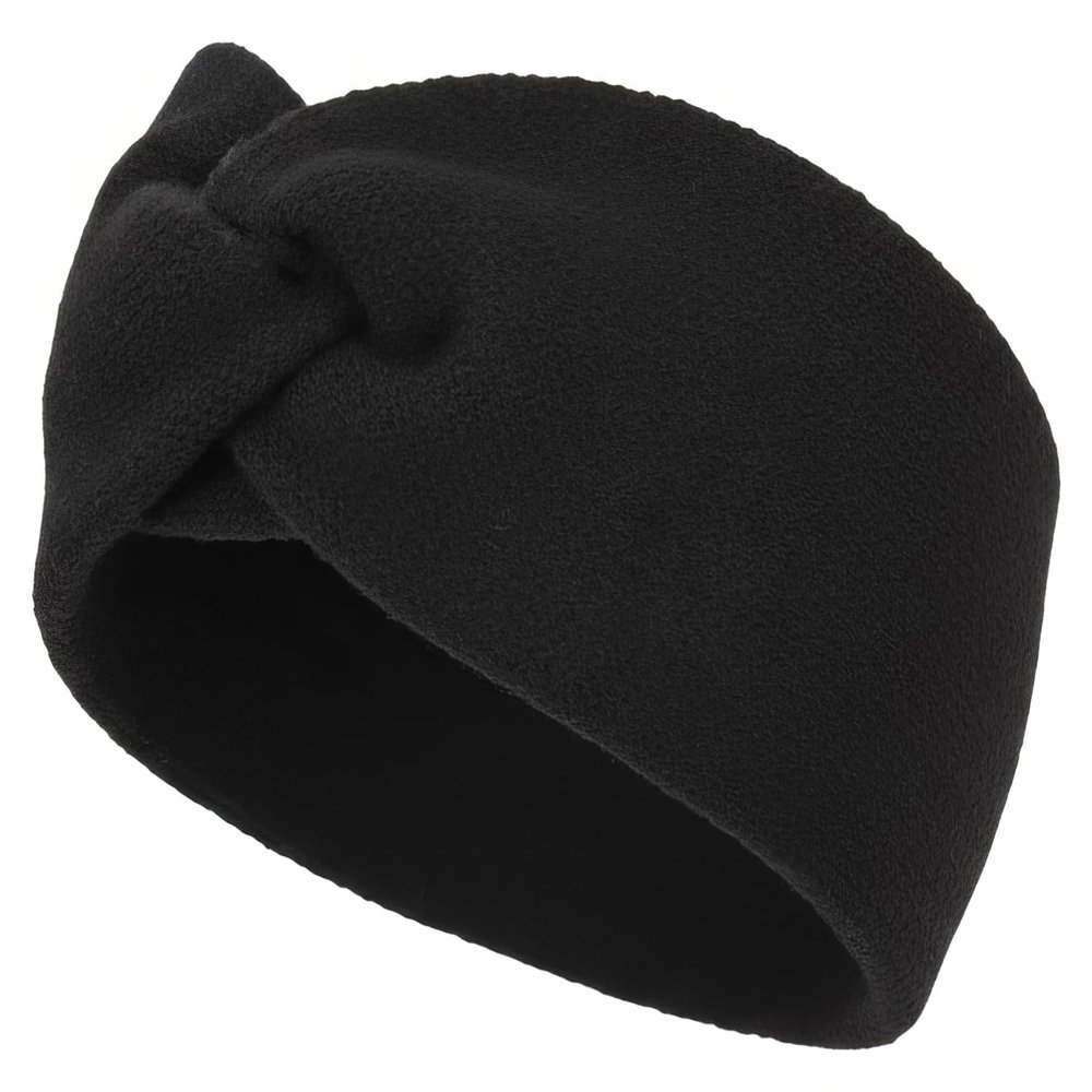 styleBREAKER Women's Fine-Knit Knot Headband, Black