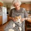 Plush Apron-Style Pet Carrier with Adjustable Drawstring view 2