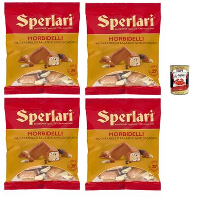 Italian Gourmet Morbidelli Soft Pralines, Salted Caramel & Cocoa, 4 x 4.1 oz