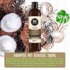 P-Beauty Natural Cosmetics Repair Shampoo with Organic Coconut Oil for Dry, Damaged Hair, 3 x 300 mL view 2