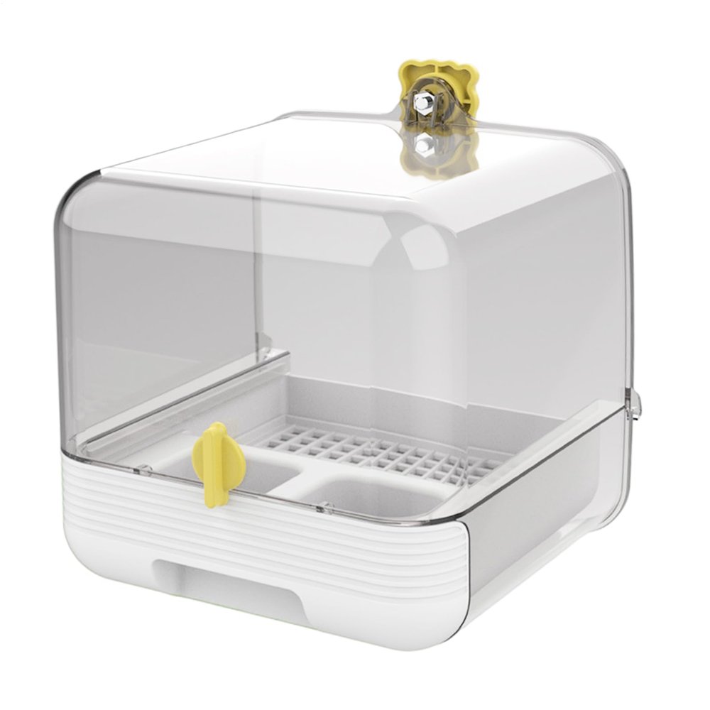 Bird Cage Bath, Transparent Feeding and Bathing Dish for Birds