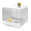 Bird Cage Bath, Transparent Feeding and Bathing Dish for Birds view 1