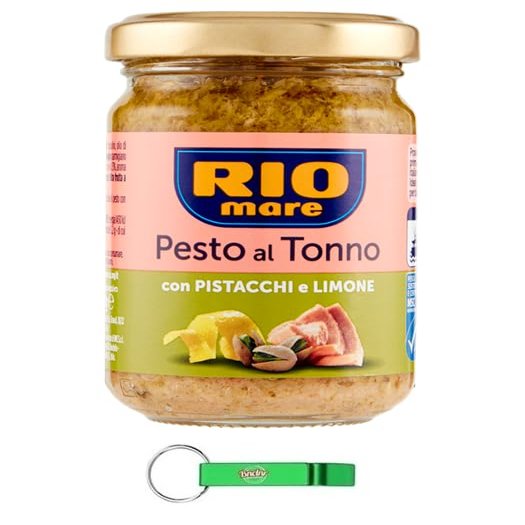 2x Rio Mare Tuna Pesto with Pistachios and Lemon, 130 g + Free Beni Culinari Keychain