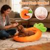 YRTUOP Plush Carrot Pet Bed for Cats, Warm Home Decor view 2