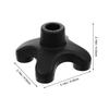 ibasenice Rubber Foot Protectors for Trekking and Walking Sticks, Non-Slip Four-Legged Crutch Tips view 2