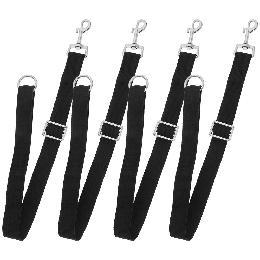 Adjustable Nylon Water Bucket Straps for Horses, 4-Pack, Black