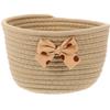 Small Woven Cotton Rope Storage Basket with Bow view 1