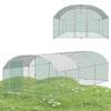 HENGMEI Chicken Coop Run, Galvanized Steel Chicken Cage and Poultry Enclosure, 3 x 6 x 2 m (Dome Roof) view 1