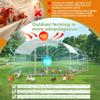 HENGMEI Chicken Coop Run, Galvanized Steel Chicken Cage and Poultry Enclosure, 3 x 6 x 2 m (Dome Roof) view 3