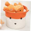 Woven Cotton Storage Basket with Cartoon Fox, 1 Pc. view 4