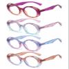 KOOSUFA Women's Round Blue-Light-Blocking Reading Glasses, Gradient Frames, Spring Hinges, 4-Color Set, +3.0 view 2