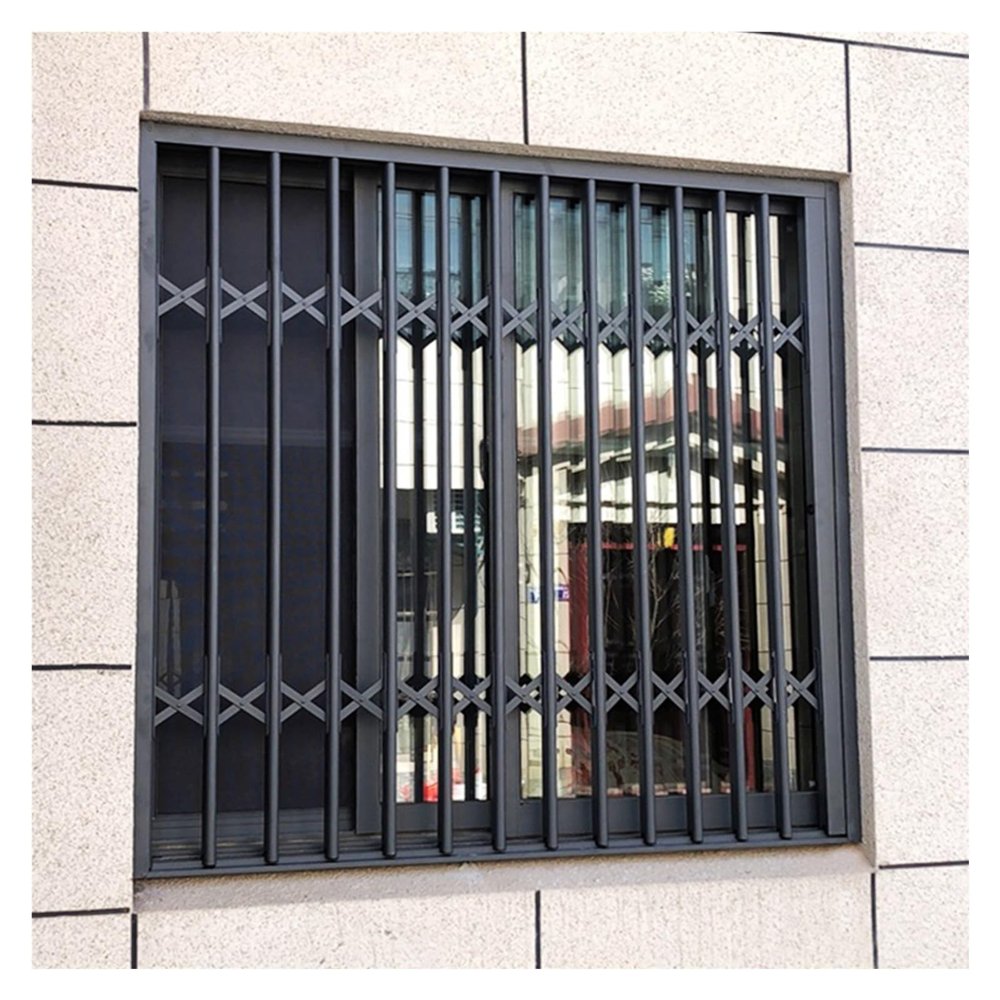 Retractable Folding Aluminum Window Safety Gate, 67 × 47.2 in (170 × 120 cm)