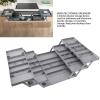 RIZGHWOY Foldable, Expandable Makeup Organizer Tray with Double Drawers, 3-Tier view 2