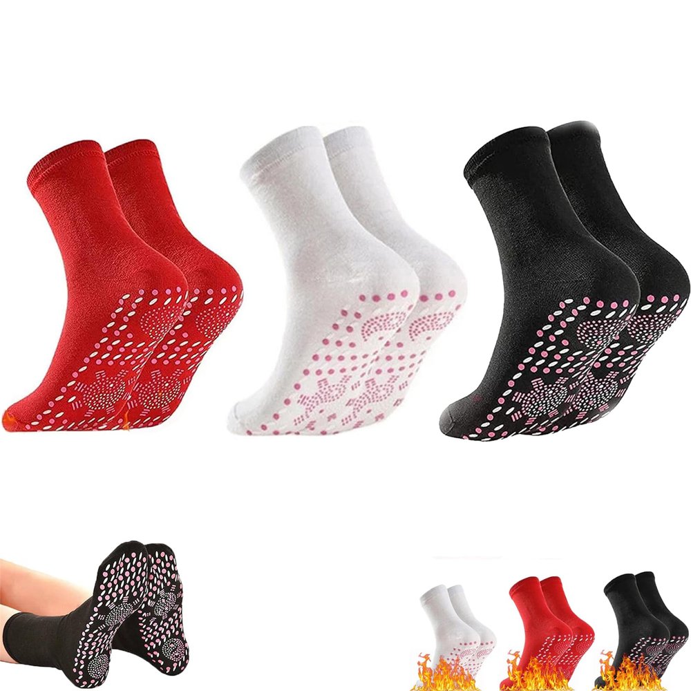 Ficugxd Vitalkompass Tourmaline Self-Heating Compression Socks, Unisex, 3 Pairs