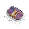 Small Corgi Pill Organizer, Mini Metal Medicine Holder for Travel view 2