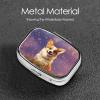 Small Corgi Pill Organizer, Mini Metal Medicine Holder for Travel view 4