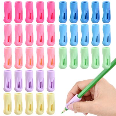 40-Pack Ergonomic Triangular Pencil Grips, Non-Slip Writing Aids, 8 Colors