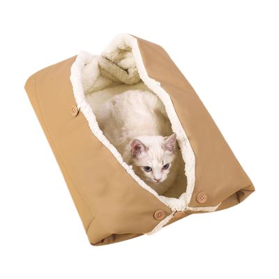 Byzieir Flat Cat Bed - 2 in 1 Washable Closed Nest