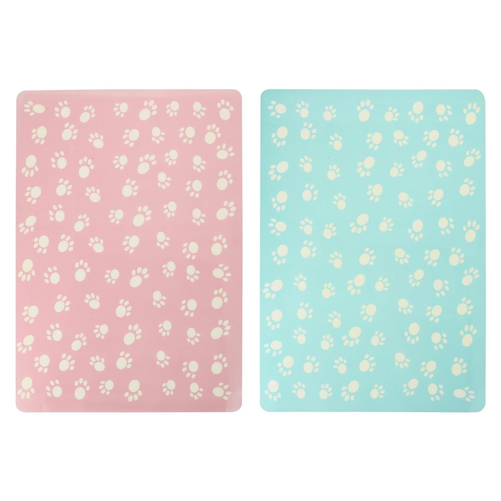 Non-Slip Bowl Mats for Dogs and Cats, 2 Pieces