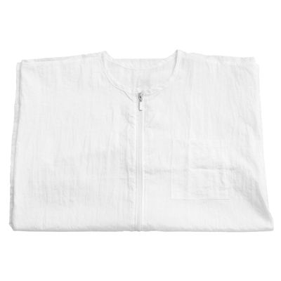 Cabilock Short-Sleeve Hairdressing Cape with Large Pocket, White