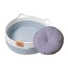 Woven Round Cat Bed with Mat view 1