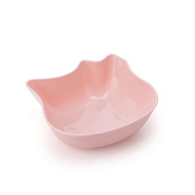 LIXSAZSE ABS Pet Food Bowl, Cute, Washable, Animal-Shaped, Pink