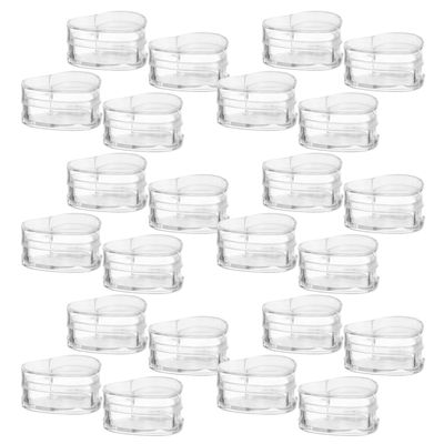90 Refillable Heart-Shaped Plastic Cosmetic Jars