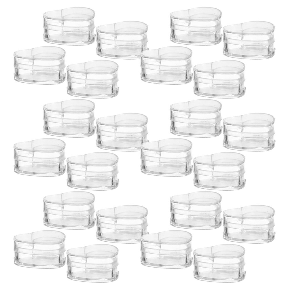 90 Refillable Heart-Shaped Plastic Cosmetic Jars