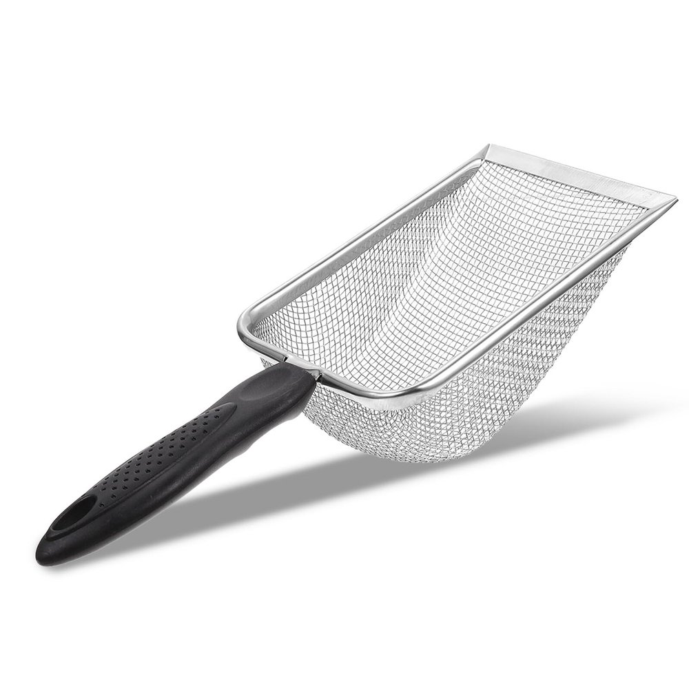 Stainless Steel Reptile Sand Scoop with Ergonomic Handle