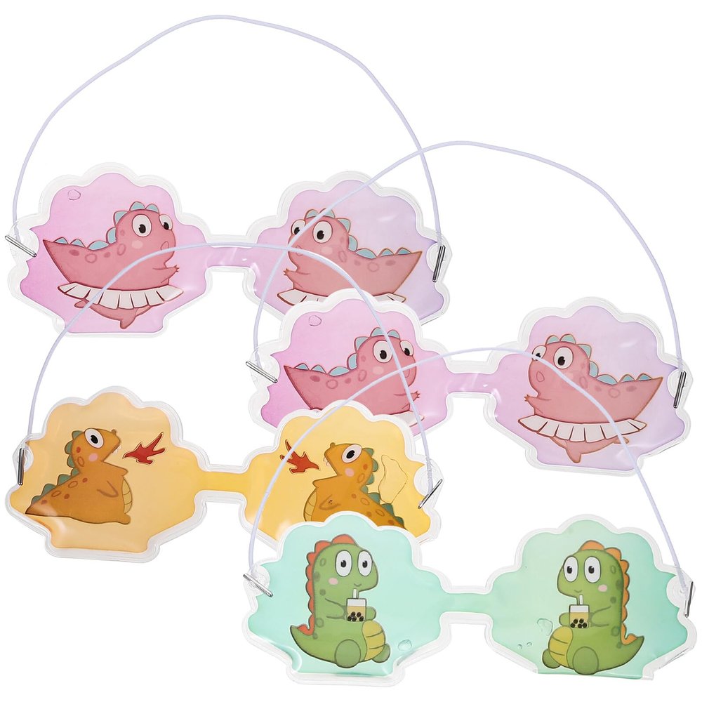 PRETYZOOM Dinosaur Cartoon Cooling Eye Pads, 4-Pack