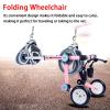 GDHKDDFL Foldable Dog Wheelchair, Adjustable Pet Mobility Aid, Pink XXXS view 3