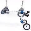 GDHKDDFL Foldable Dog Wheelchair, Adjustable Pet Rehabilitation Walker with Wheels (White, XS, Widened) view 1