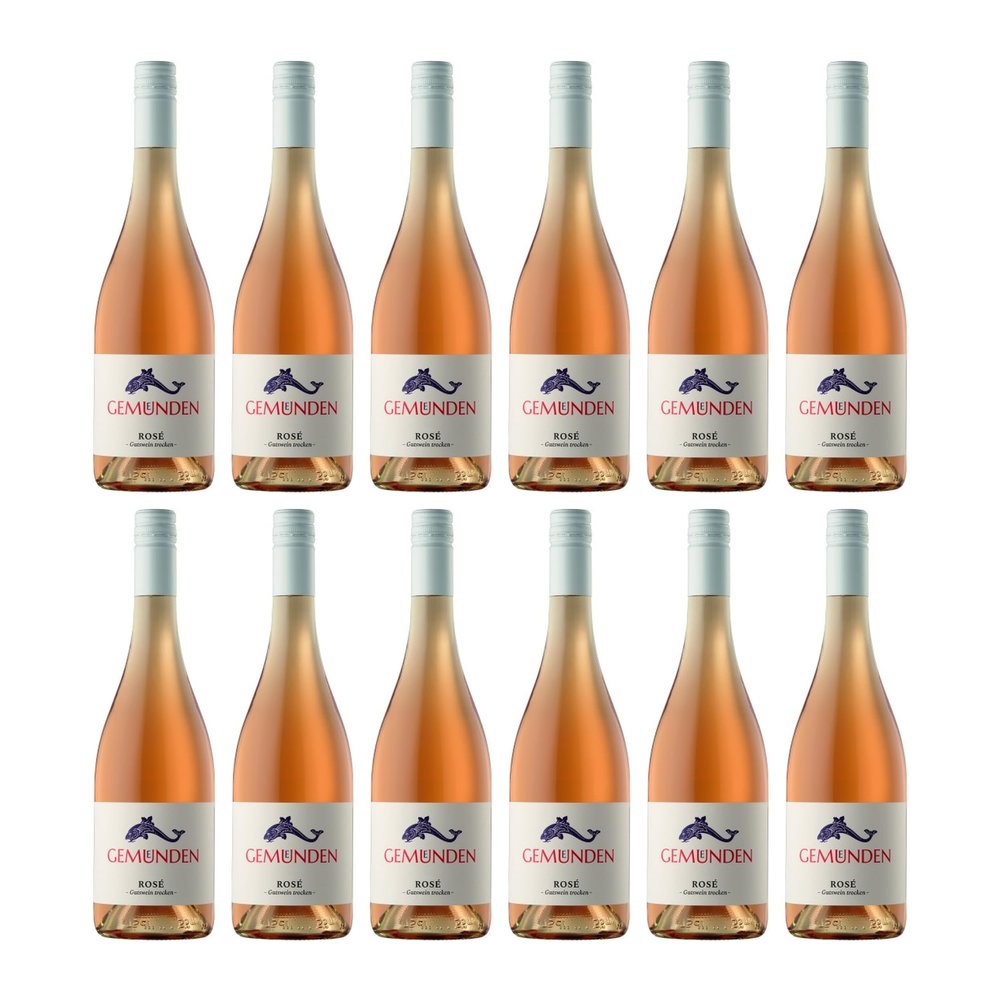 Gemünden Winery Rosé Spätburgunder Estate Wine, Dry, Germany, incl. FeinWert e-book (12 x 0.75 L)