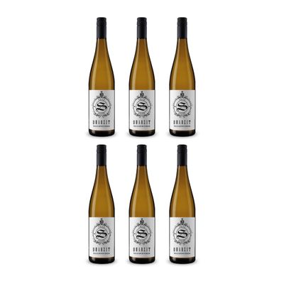 Weinhof Steitz Fritz Quarzit Pinot Blanc Nahe Dry White Wine, Germany, incl. FeinWert E-Book (6 x 0.75 L)