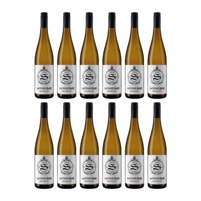 Weinhof Steitz Fritz Sauvignon Blanc Dry Estate Wine, Rheinhessen White Wine, Germany, incl. FeinWert E-Book (12 x 0.75 L)