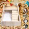 xowwyue Hamster Sand Bath Container, Removable Wooden Container view 3