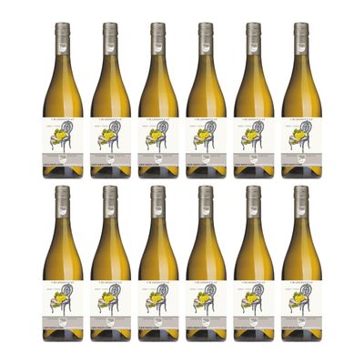 Weingut Hiss Chardonnay QbA Dry White Wine, Germany, incl. FeinWert E-Book (12 x 0.75 L)